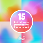 مجموعه 15 پس زمینه Digital paper gradient colorful